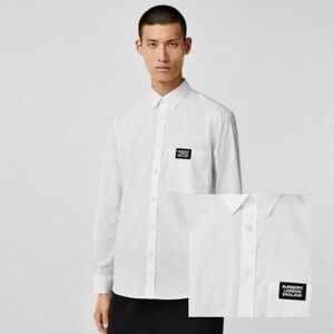 Burberry White Dress Shirt Large Mens